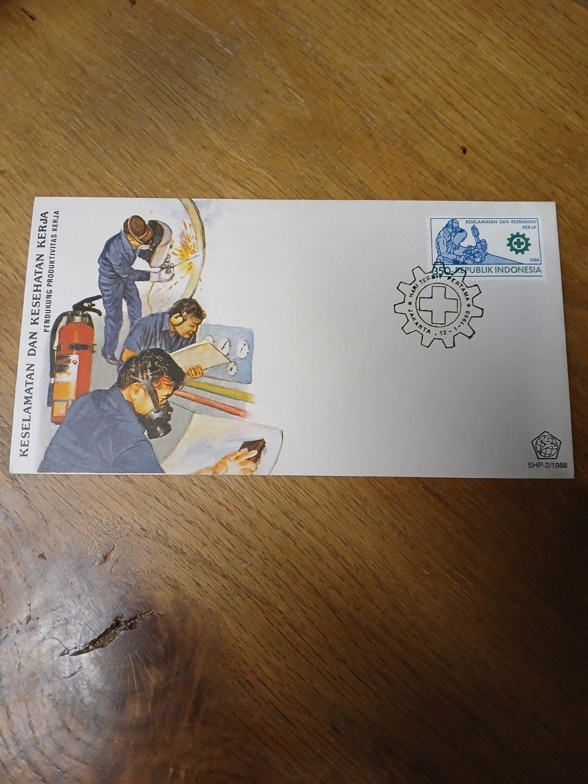 Indonesische Eerste Dag Envelop - Veiligheid - Productivitei, Ophalen of Verzenden, 1980 tot heden, Ongelopen, Buiten Europa