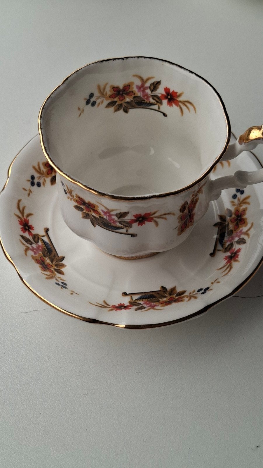 Royal Adderley Theekopje en Schotel - Fine Bone China, Ophalen of Verzenden