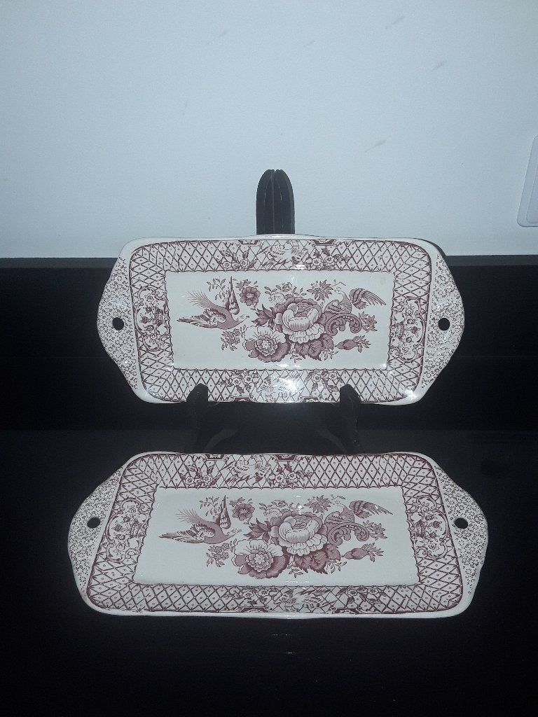 2 Mason,s stratford pink cakeschalen, Verzenden