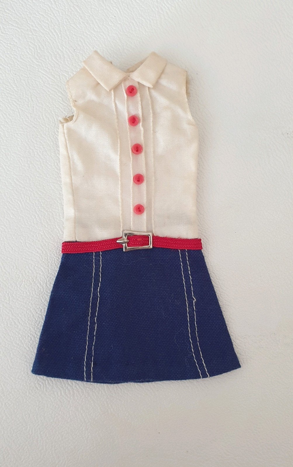 (Barbie) Skipper jurkje # 1912 cookie time 1965 met label, Verzamelen, Poppen, Ophalen of Verzenden, Kleertjes