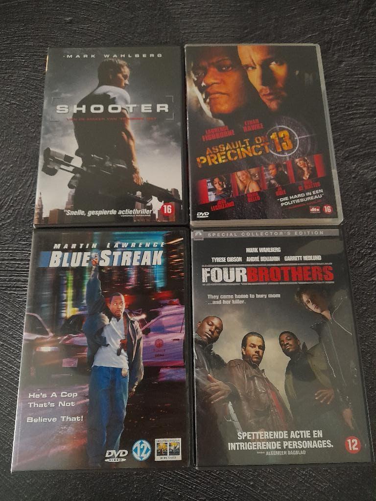 Dvd's:Shooter,Assaulton Precinct 13,Blue Streak,Four Brother, Cd's en Dvd's, Dvd's | Actie, Vanaf 12 jaar, Ophalen of Verzenden