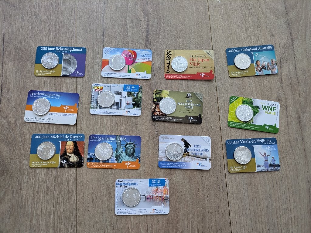 Verzameling herdenkingsmunten (set 1), Ophalen, Setje, Koningin Beatrix, Zilver