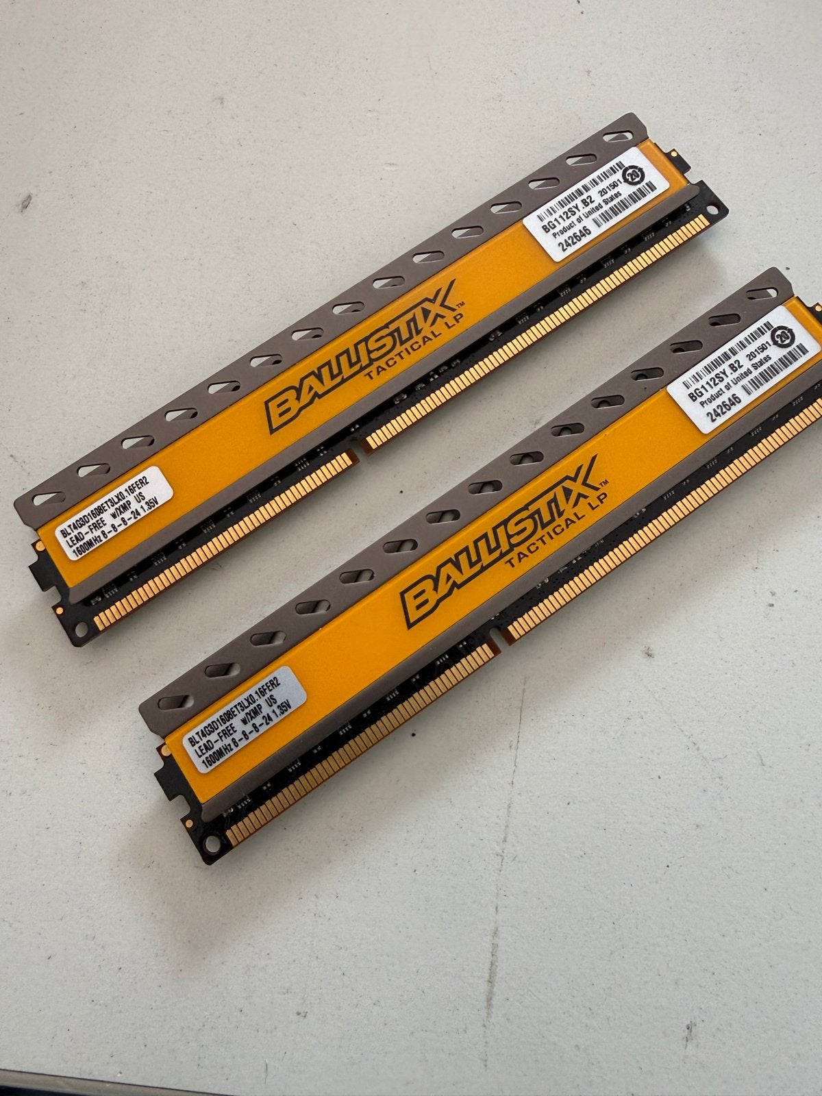 Ballistix Tactical LP DDR3 RAM 1600MHz - 2x4GB (8GB totaal), Server, 8 GB, DDR3, Ophalen of Verzenden