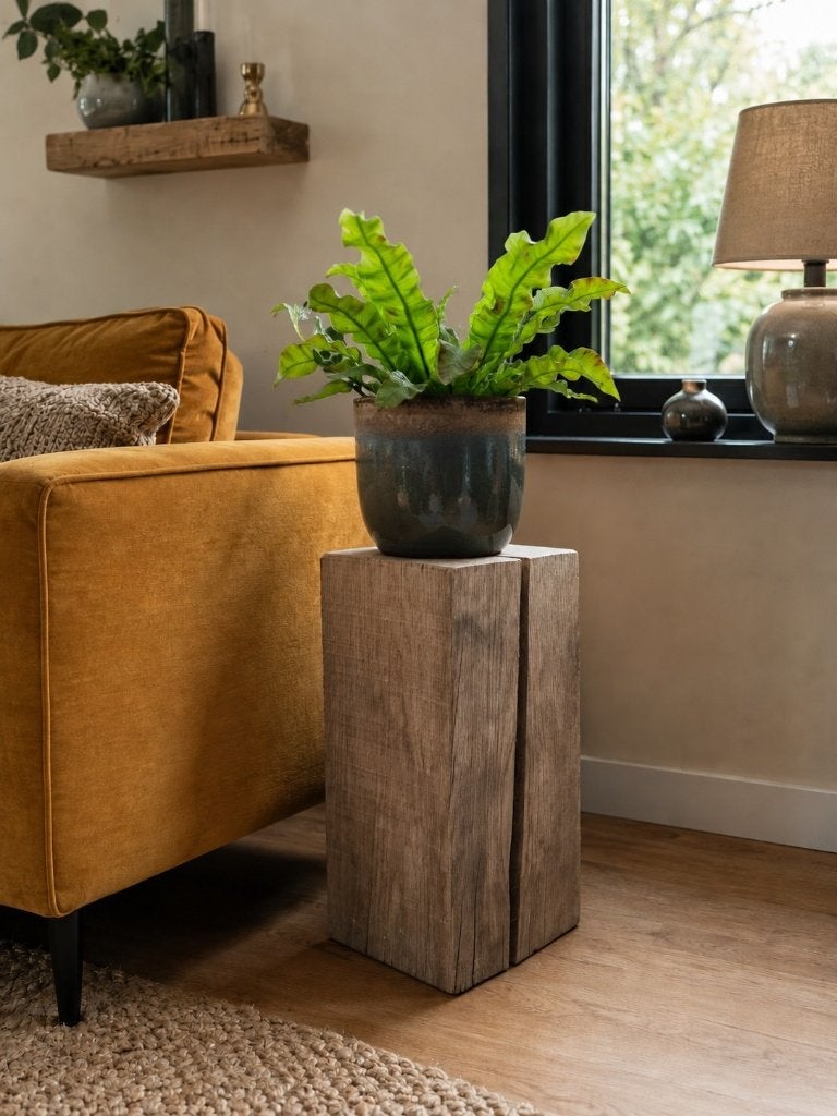 Houten blok - kleine zuil EIKEN 40cm #03, Houtatelier M.Y., Info@myhoutatelier.nl, Nieuw, Ophalen of Verzenden
