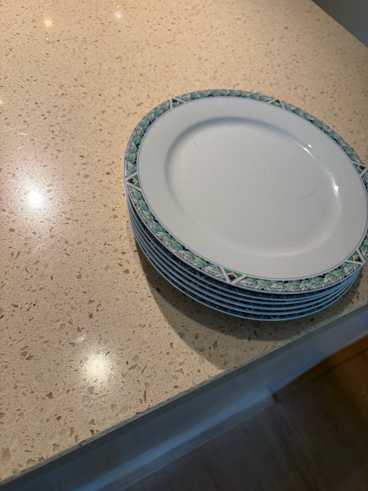 Arzberg servies: borden en schalen met groen/blauw patroon, Gebruikt, Arzberg, Ophalen of Verzenden, Modern