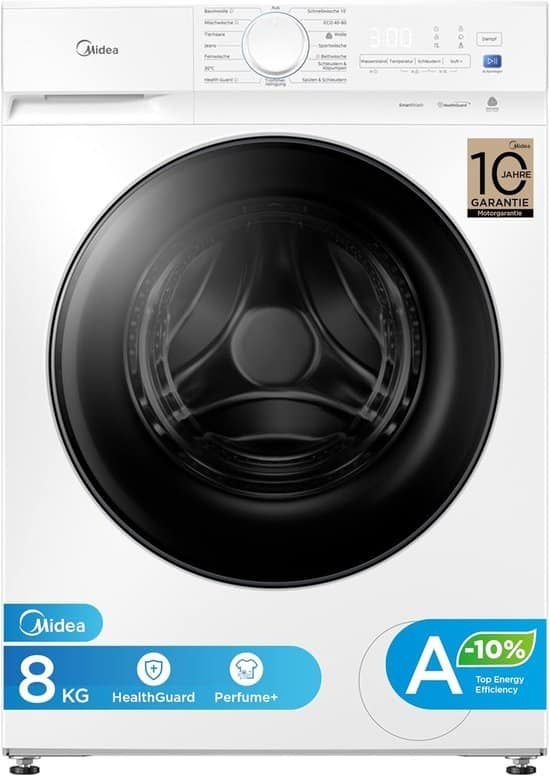 Midea Wasmachine MFV3EW80BA10 - 8 kg - Energielabel A, Triple J Online, Info@triplejonline.nl, De Spinnekop 9