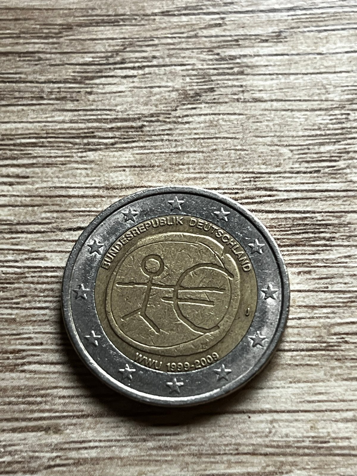 2 Euro Duitsland 2009 EMU 10 Jaar, Ophalen of Verzenden, Duitsland, 2 euro, Losse munt