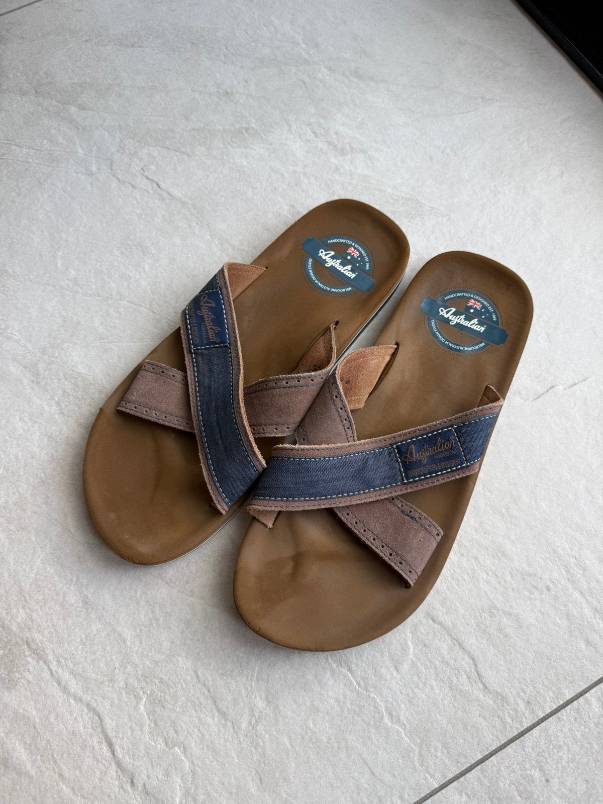 Australian slippers maat 48 | heren slippers | comfortabel, Slippers, Bruin, Ophalen of Verzenden, Zo goed als nieuw