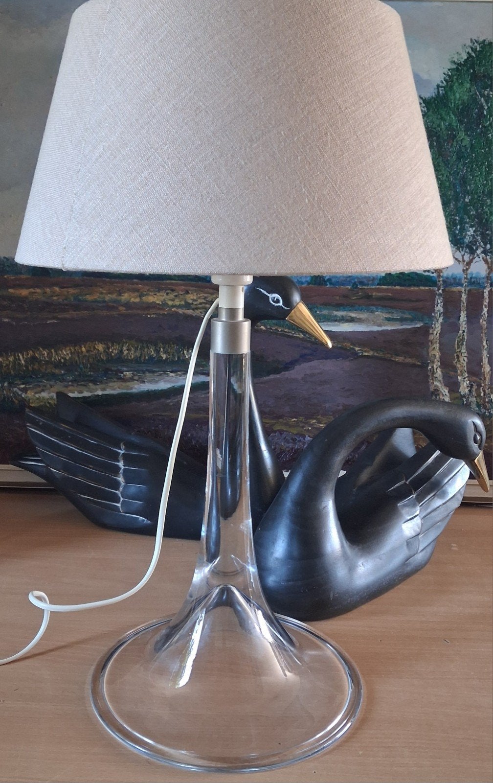 Tafellamp. HOLMEGAARD》Royal Kopenhagen. 58 cm. *Zie tekst., Scandinavisch, Overige merken, Met kap, Overige kleuren