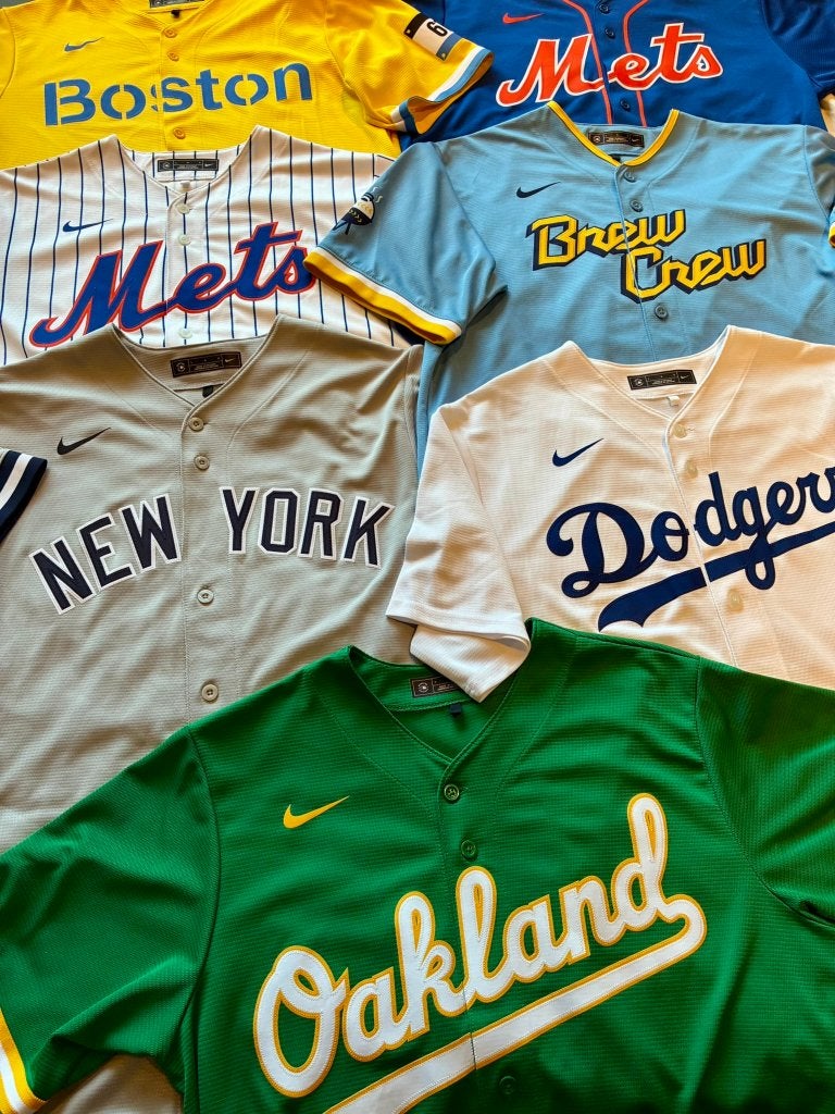 7x origineel NIKE MLB honkbal shirt baseball JERSEY LARGE, Verzenden, Gebruikt, Honkbal, Kleding
