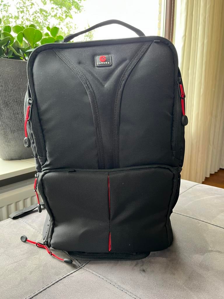 Te koop caruba andex 2 cameratas z.g.a.n., Ophalen, Zo goed als nieuw, Rugtas, Overige merken