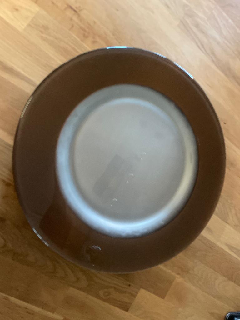 6  borden , bruin met frosted glas,, Ophalen, Bord(en), Overige stijlen, Glas