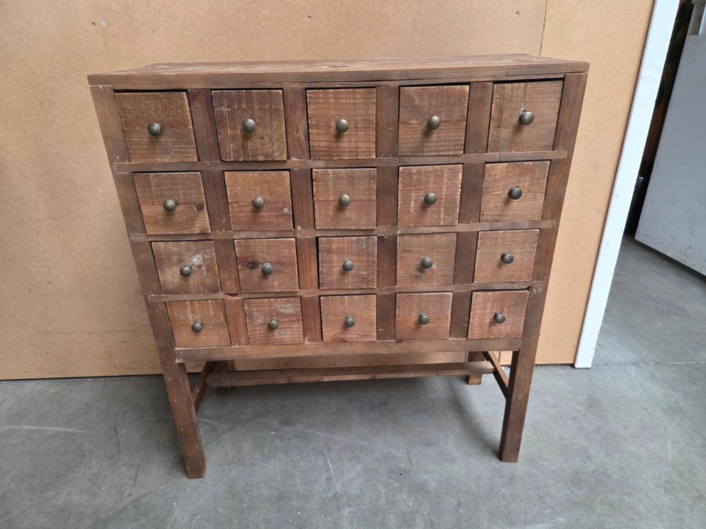 Ladekast op pootjes - 20 laden - 84x34x96 cm, Huis en Inrichting, Kasten | Ladekasten, Ophalen, 5 laden of meer, 50 tot 100 cm