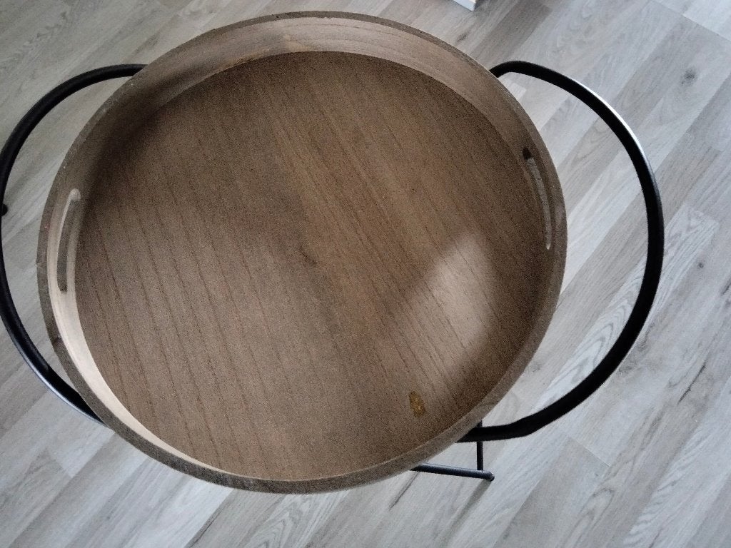 Tafeltje, Overige materialen, Minder dan 55 cm, Rond, Zo goed als nieuw