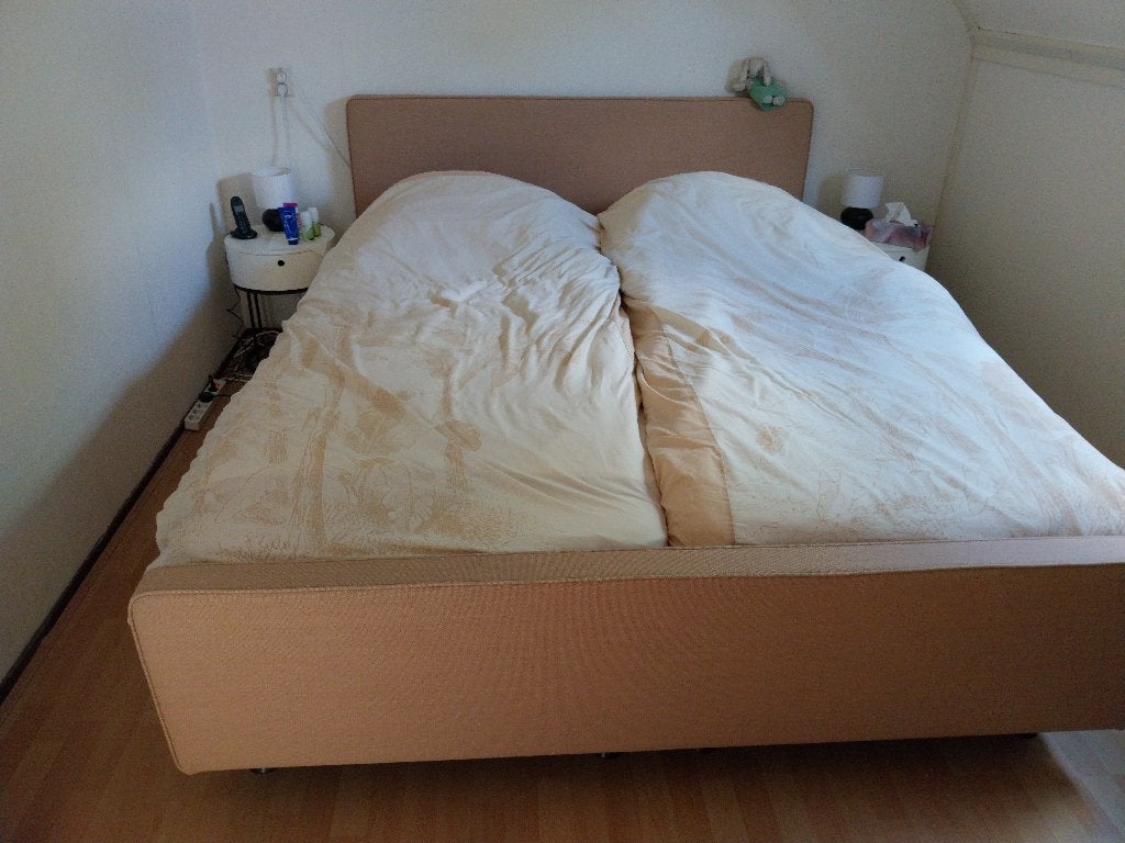 boxspring pullman, Ophalen, Gebruikt, Beige, Tweepersoons