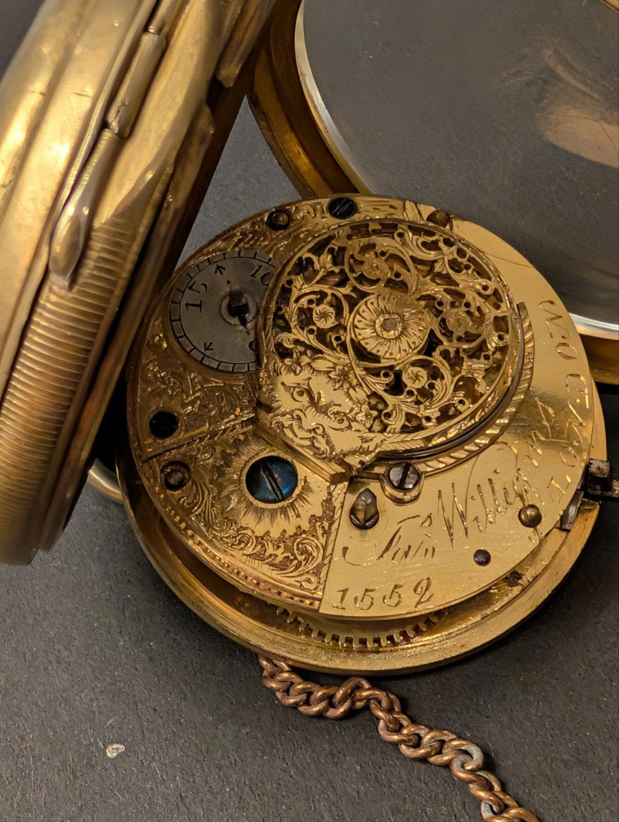Engels Spillegang Zakhorloge – ca. 1780-1810), Overige merken, Overige materialen, Zakhorloge, Verguld