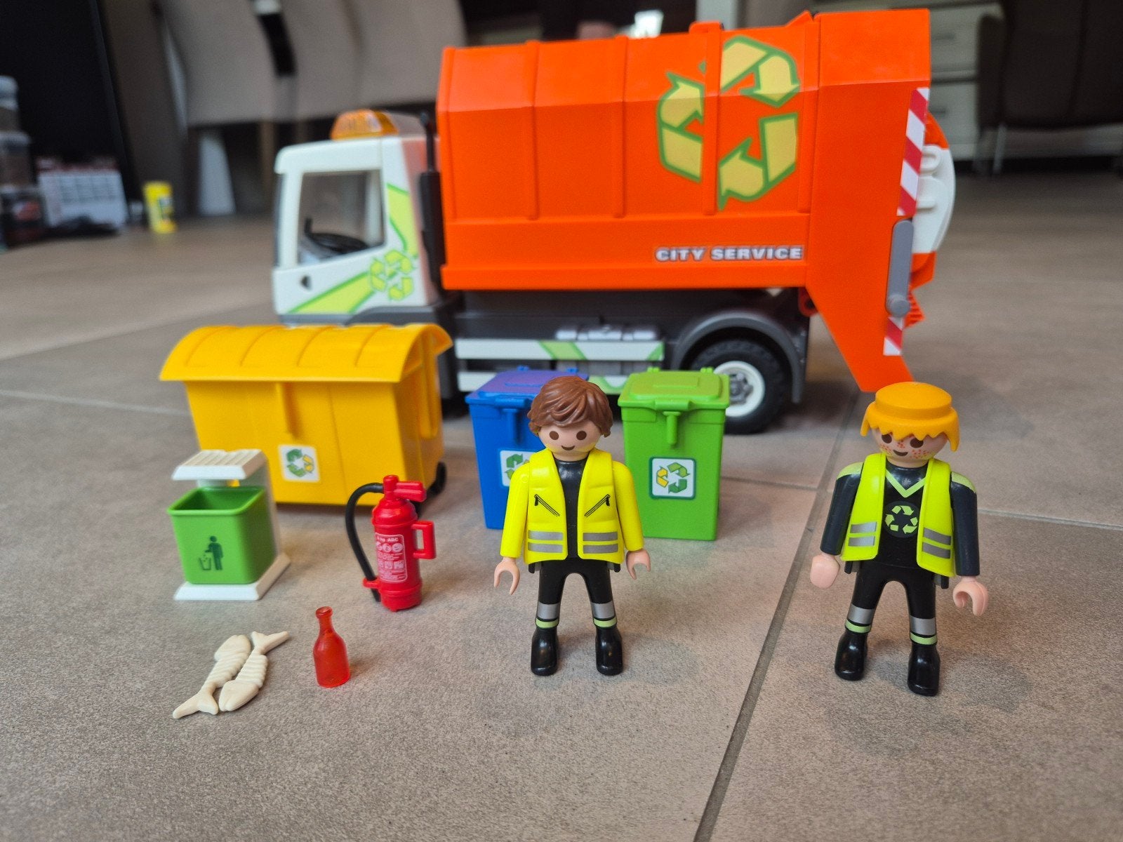 Playmobil City 70200 Vuilniswagen met figuren en accessoire, Kinderen en Baby's, Speelgoed | Playmobil, Ophalen, Gebruikt, City action