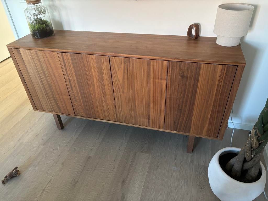 IKEA Stockholm Dressoir Walnootfineer 180x81 cm, Huis en Inrichting, Ophalen, Zo goed als nieuw, 150 tot 200 cm