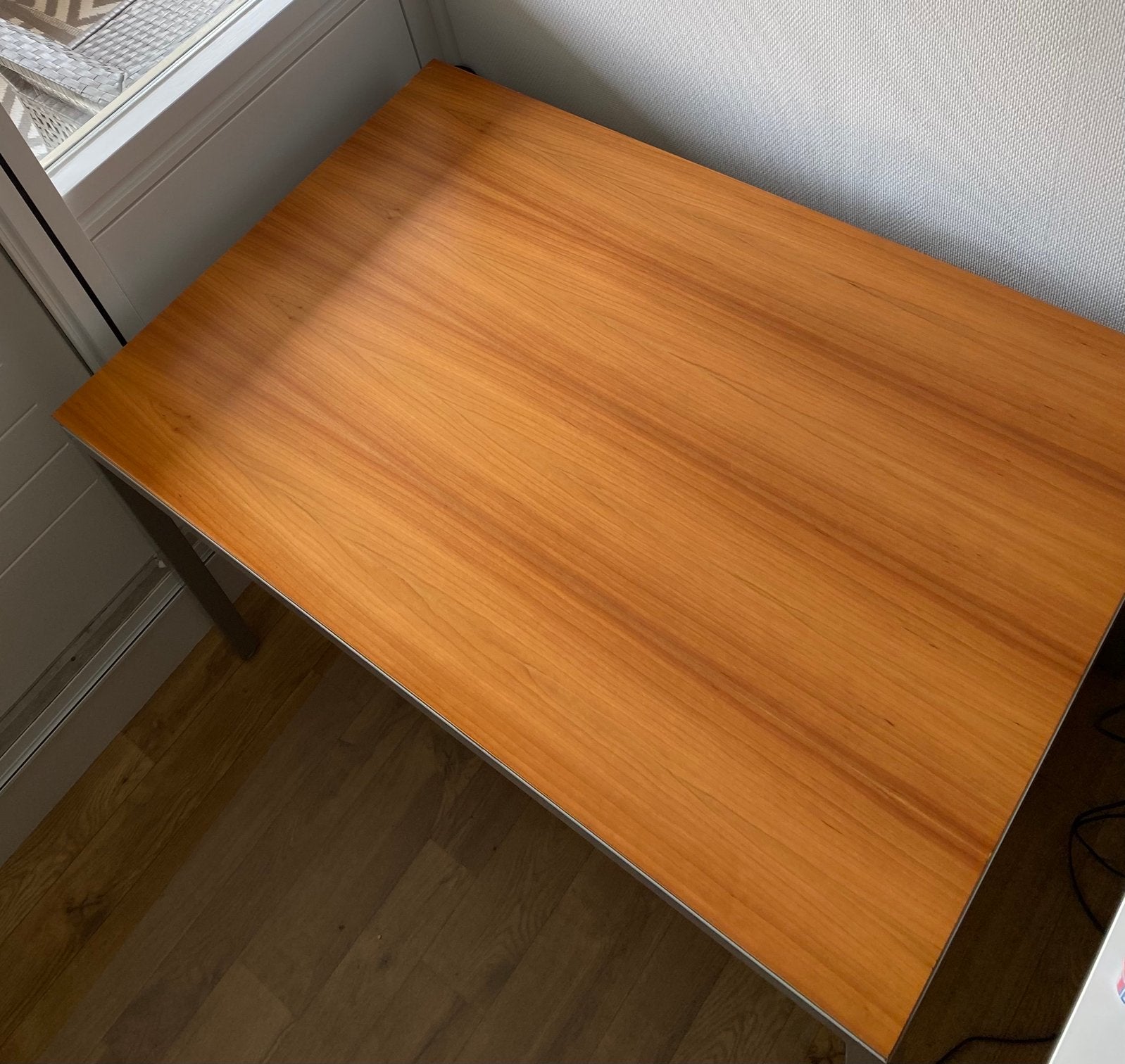 Eettafel met metalen onderstel 120x80x73-75cm, Ophalen, Overige materialen, Gebruikt, 50 tot 100 cm