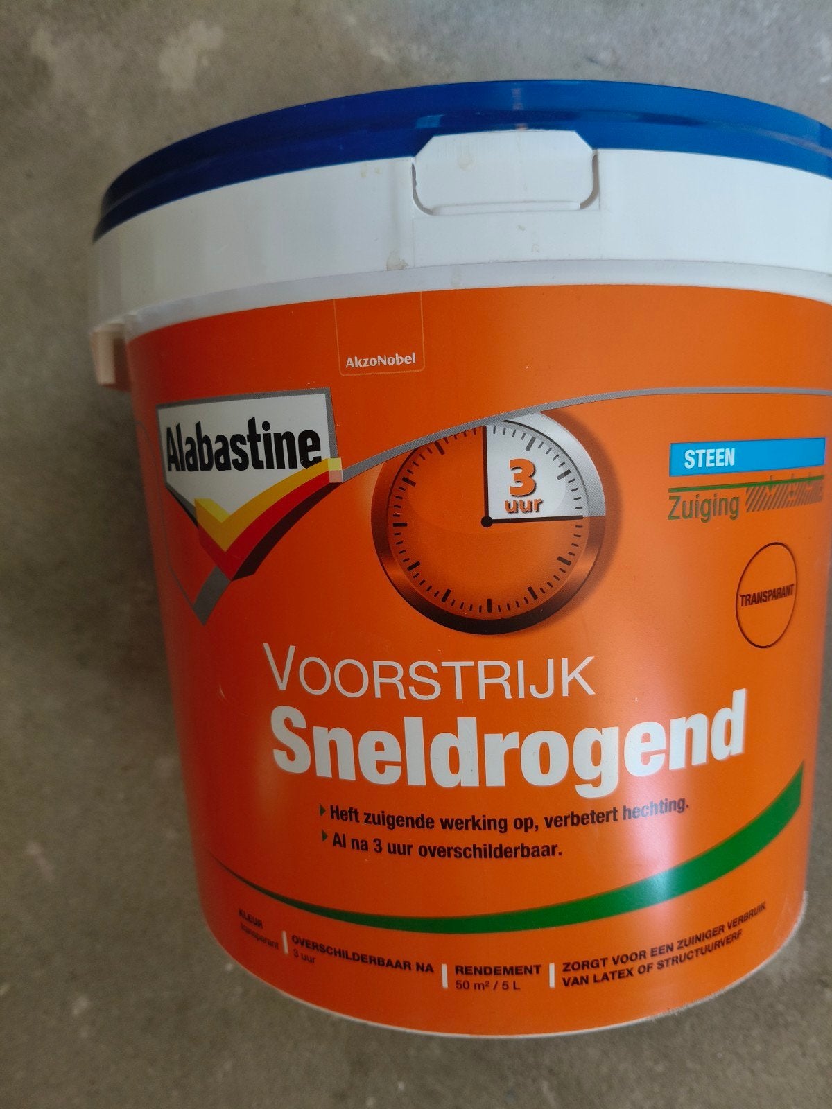 Alabastine Voorstrijk Sneldrogend 5L, Doe-het-zelf en Verbouw, Verf, Beits en Lak, Ophalen