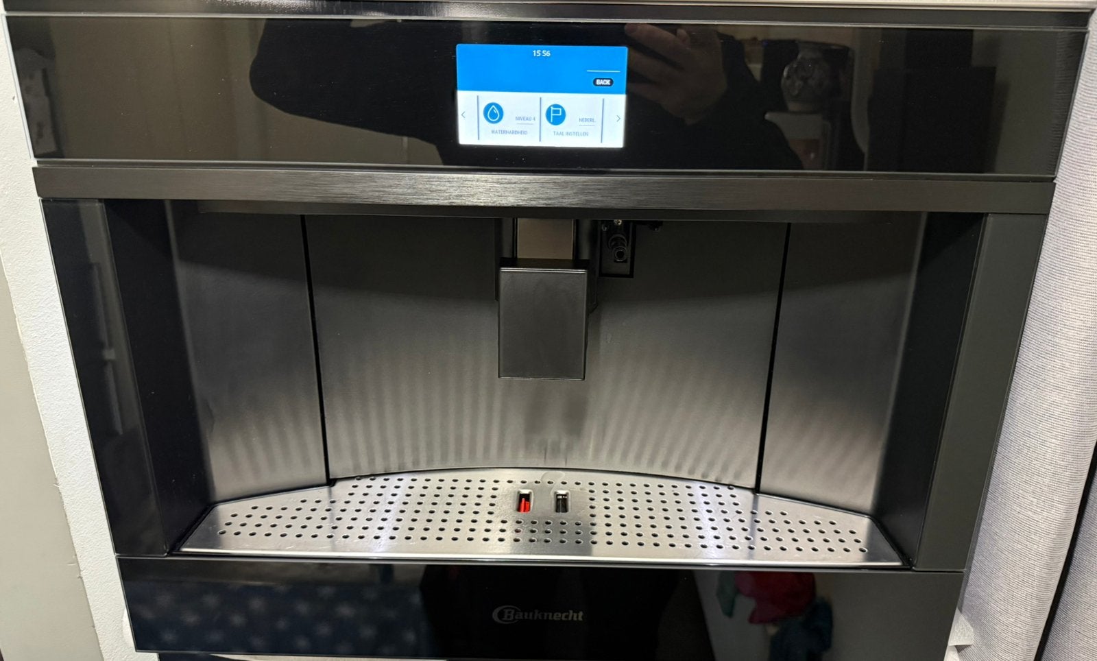 Bauknecht inbouw koffiemachine KMT11F45(in nieuwstaat), 10 kopjes of meer, Koffiemachine, Ophalen of Verzenden, Zo goed als nieuw