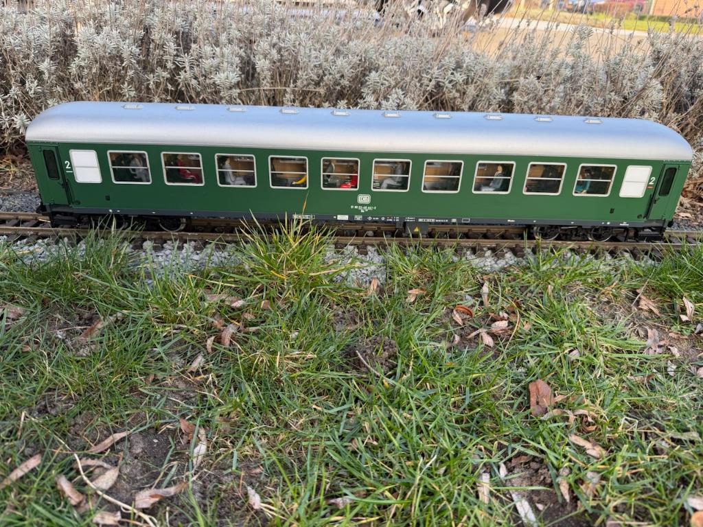 LGB 36315 DB Personenwagen 232, Metalen wielen, 11 Figuren, Ophalen, Gelijkstroom, Wagon, Zo goed als nieuw