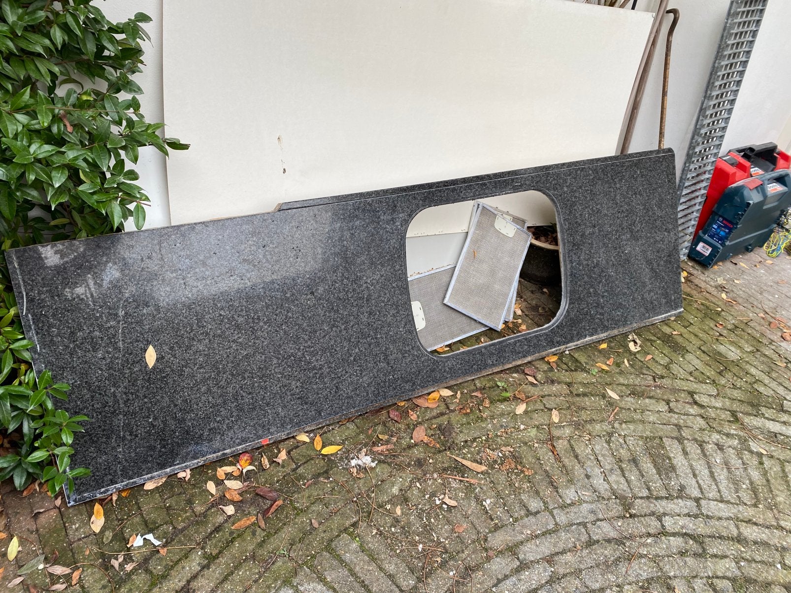 Gratis granieten aanrechtblad keukenblad, Ophalen, Gebruikt, 200 cm of meer, Minder dan 100 cm