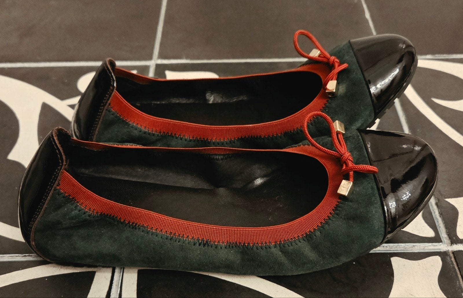Ballerina's by Riva di Mare - Maat 37, Kleding | Dames, Riva di Mare, Zo goed als nieuw, Groen, Ballerina's