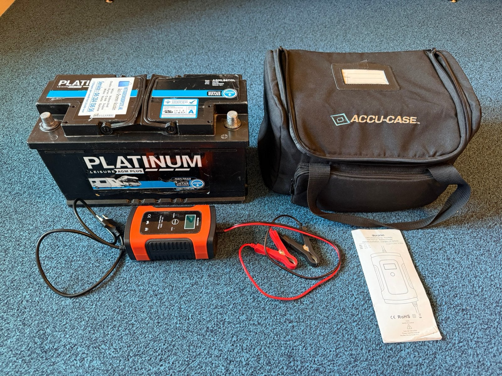 100Ah AGM Deep Cycle Accu 12V - Boot/caravan, Ophalen, Gebruikt