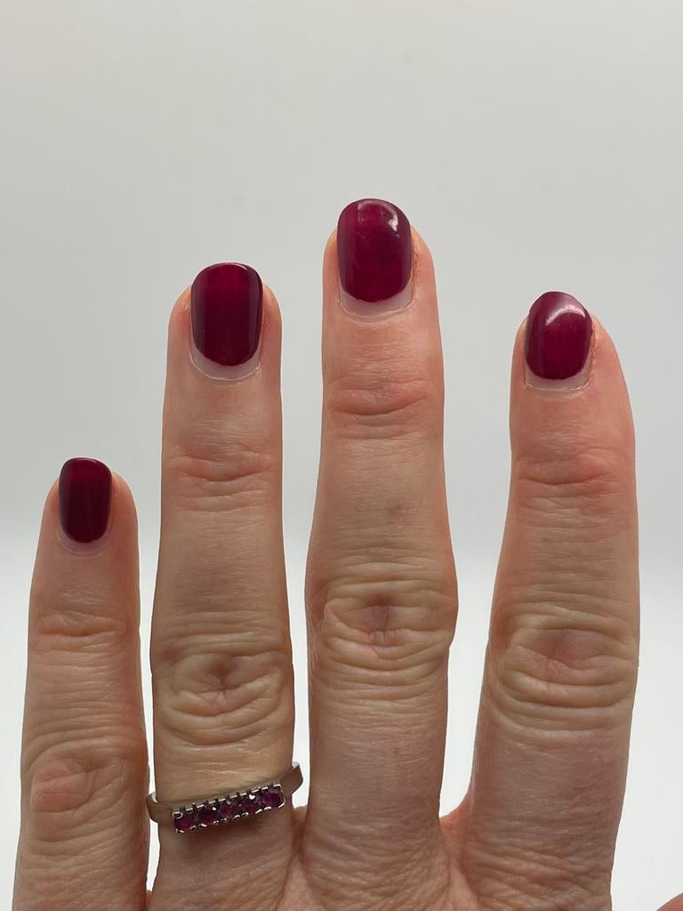 D616 Prachtige zilveren rijring roze saffier (verstelbaar), Ophalen of Verzenden, Zilver, Ring, Met edelsteen