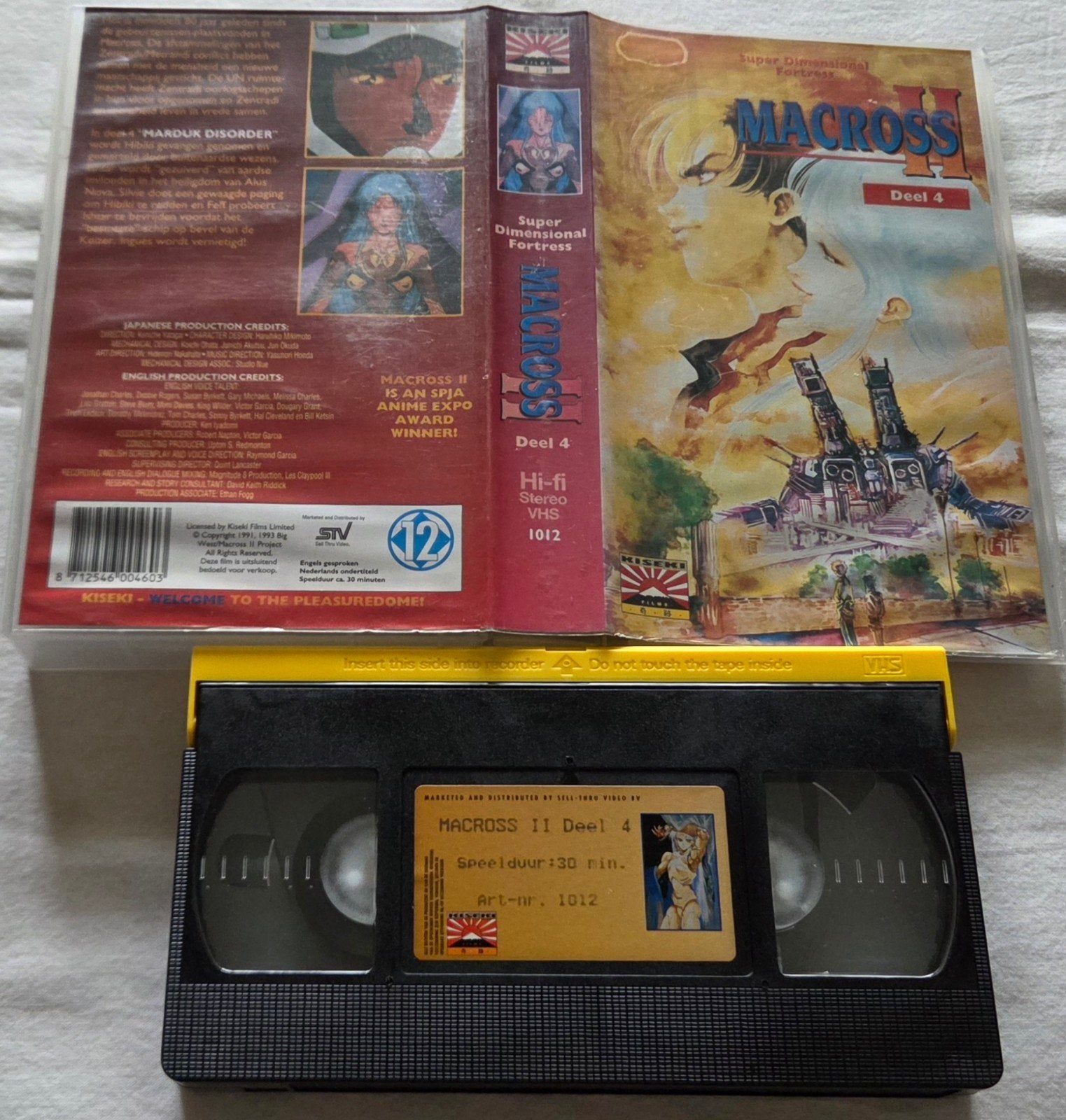 Kiseki Macross II Deel 4 VHS Cartoon/Anime, Alle leeftijden, Ophalen of Verzenden, Gebruikt, Actie en Avontuur