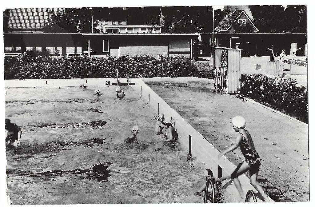 Scheemda, Zwembad "De Ringberg", Ophalen of Verzenden, 1960 tot 1980, Ongelopen, Groningen