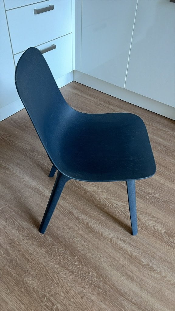 2x IKEA ODGER dining chairs – dark grey, Huis en Inrichting, Ophalen, Zo goed als nieuw, Grijs, Twee