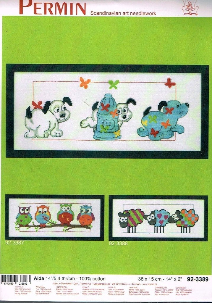 Cado permin borduurpakket, ONDEUGENDE HONDEN 3389, Hobby en Vrije tijd, Ophalen of Verzenden, Nieuw, Handborduren, Borduurpakket