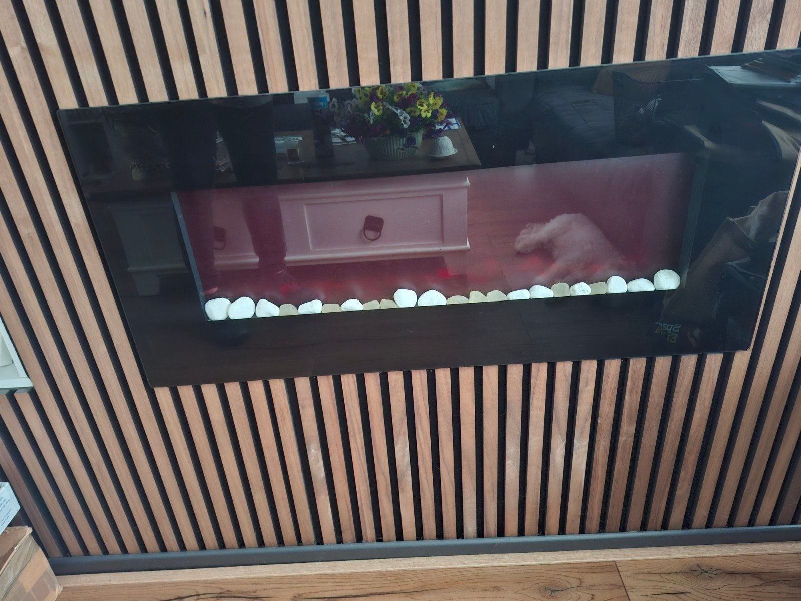 Elektrische haard met afstandsbediening, Ophalen, Gebruikt, Inbouwhaard, Elektrische haard
