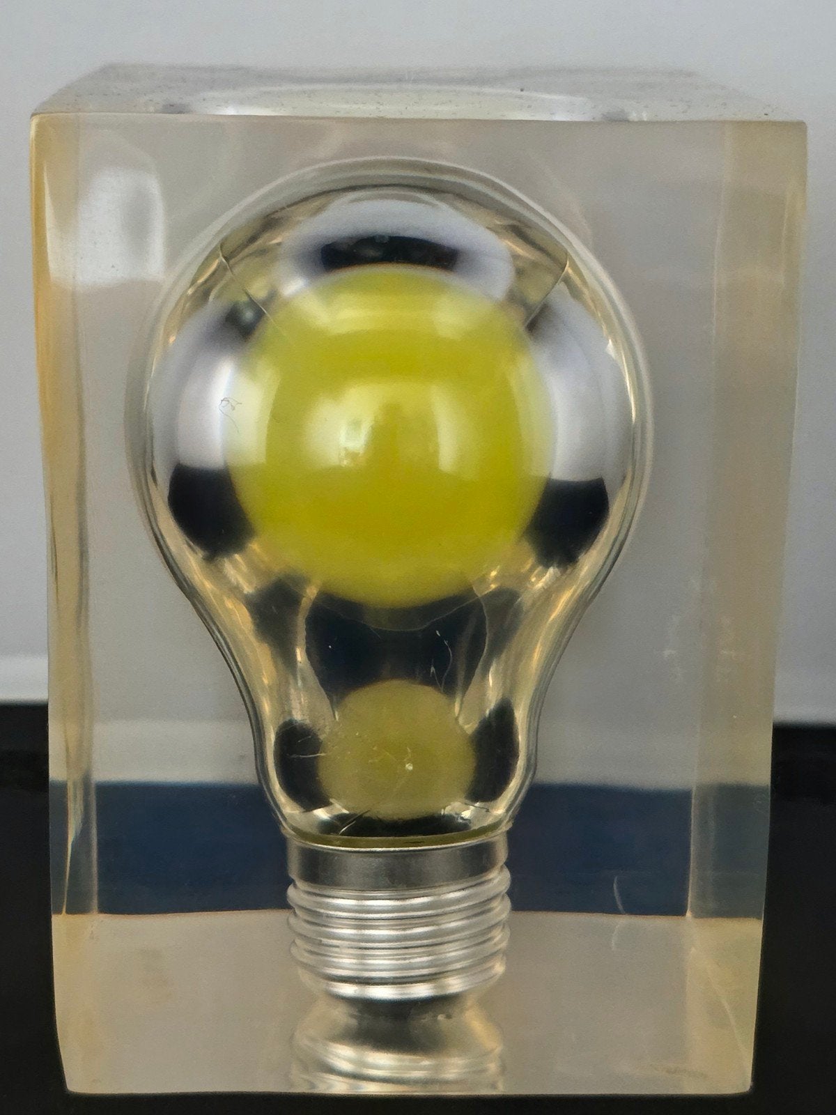 Pierre Giraudon Presse-papier Gloeilamp Plexiglas, Ophalen of Verzenden