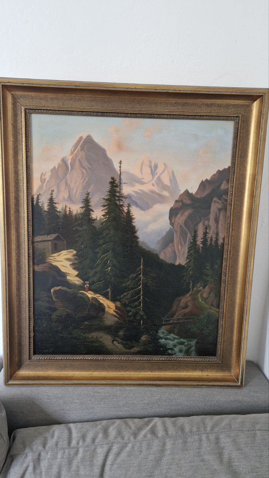 Olieschilderij ,53x63cm, Ophalen of Verzenden