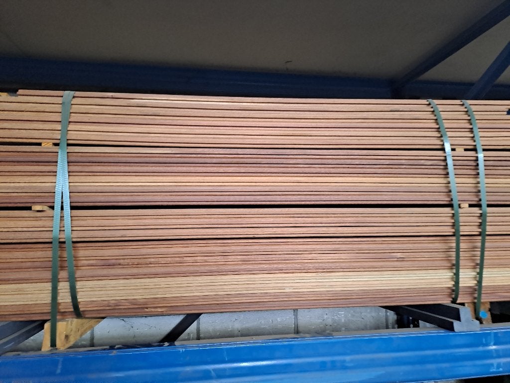 Damwand Kruing 20 x 100 + 20 x 120 tot 2.10m A keus, Ophalen, Planken, Nieuw, Hardhout