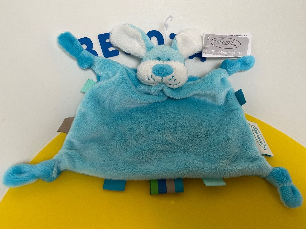K2255 funnies doekje hond konijn blauw, Ophalen of Verzenden, Nieuw, Overige typen