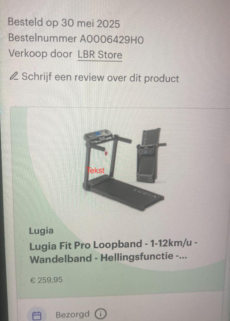 LUGIA fit pro loopband, Sport en Fitness, Fitnessapparatuur, Ophalen, Nieuw, Metaal, Loopband