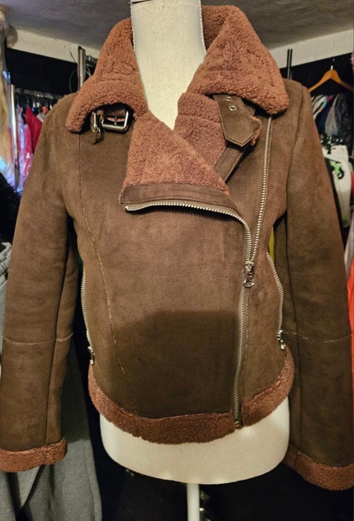 Zara basic winterjas, Kleding | Dames, Ophalen of Verzenden, Zo goed als nieuw, Maat 34 (XS) of kleiner, Bruin