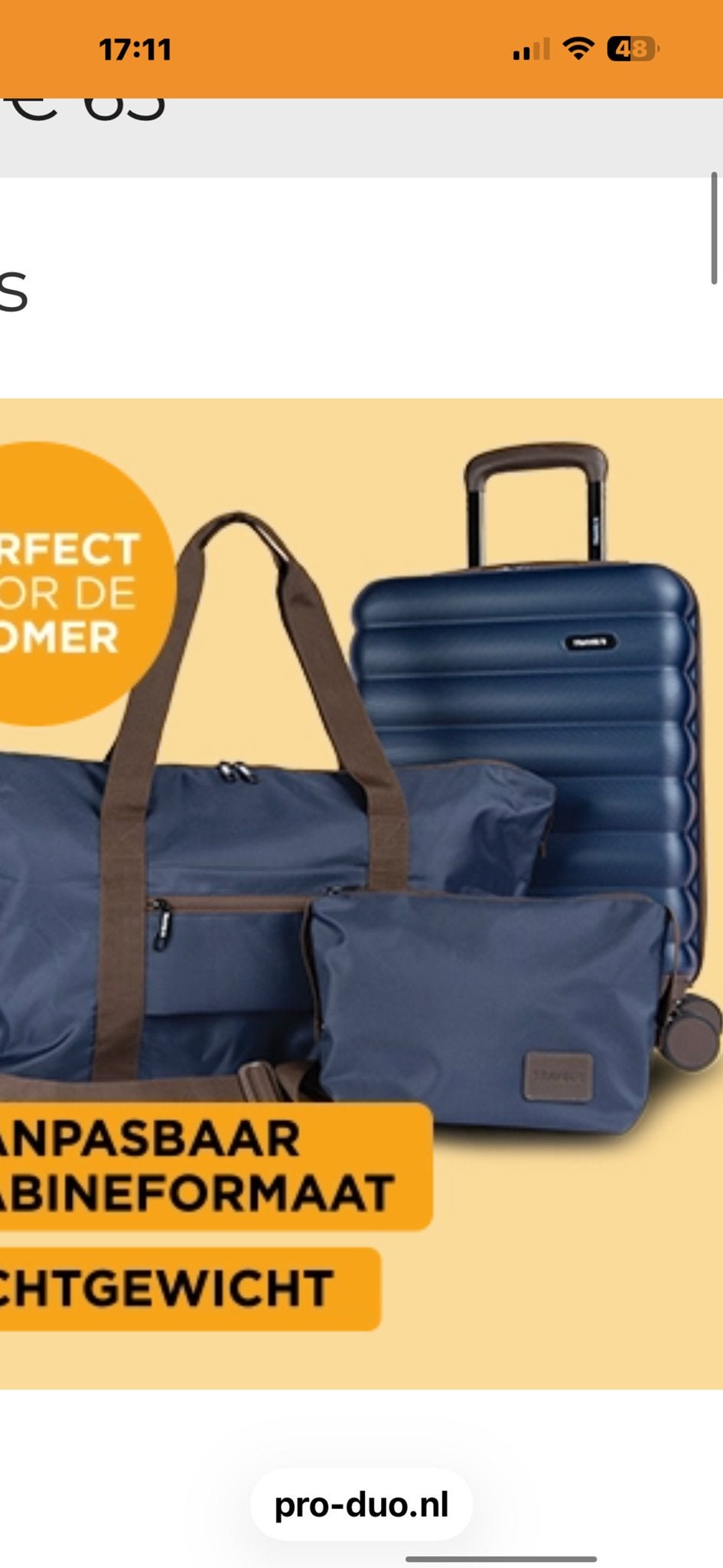 Reisbagage set: koffer, reistas en toilettas - Blauw, 40 tot 60 cm, 20 tot 30 cm, Blauw, Nieuw