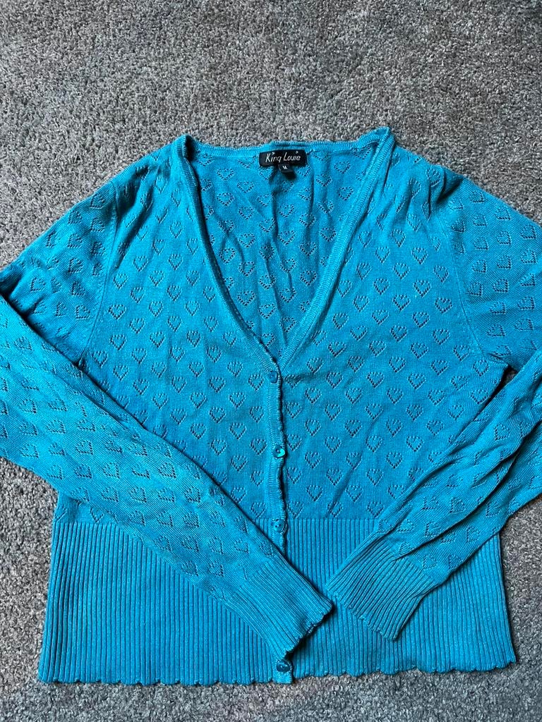 King Louie vest in maat M, Ophalen of Verzenden, Zo goed als nieuw, Maat 38/40 (M), Blauw