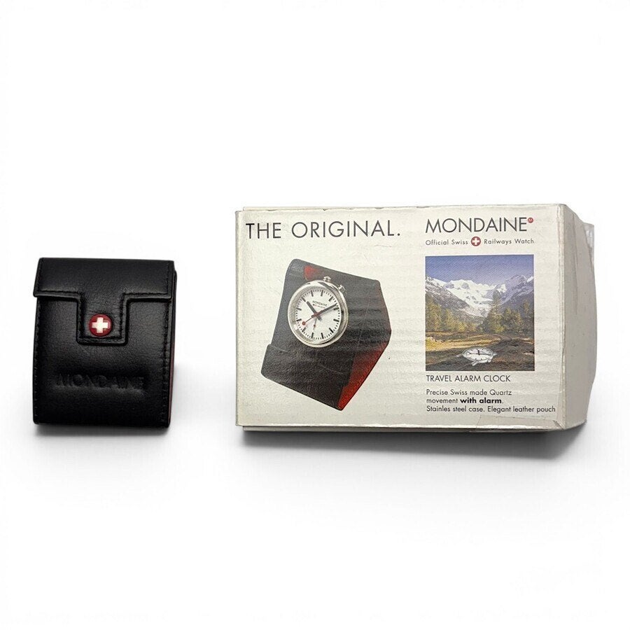 Mondaine Travel Alarm klokje, Ophalen of Verzenden, Zo goed als nieuw, Wekker of Tafelklok