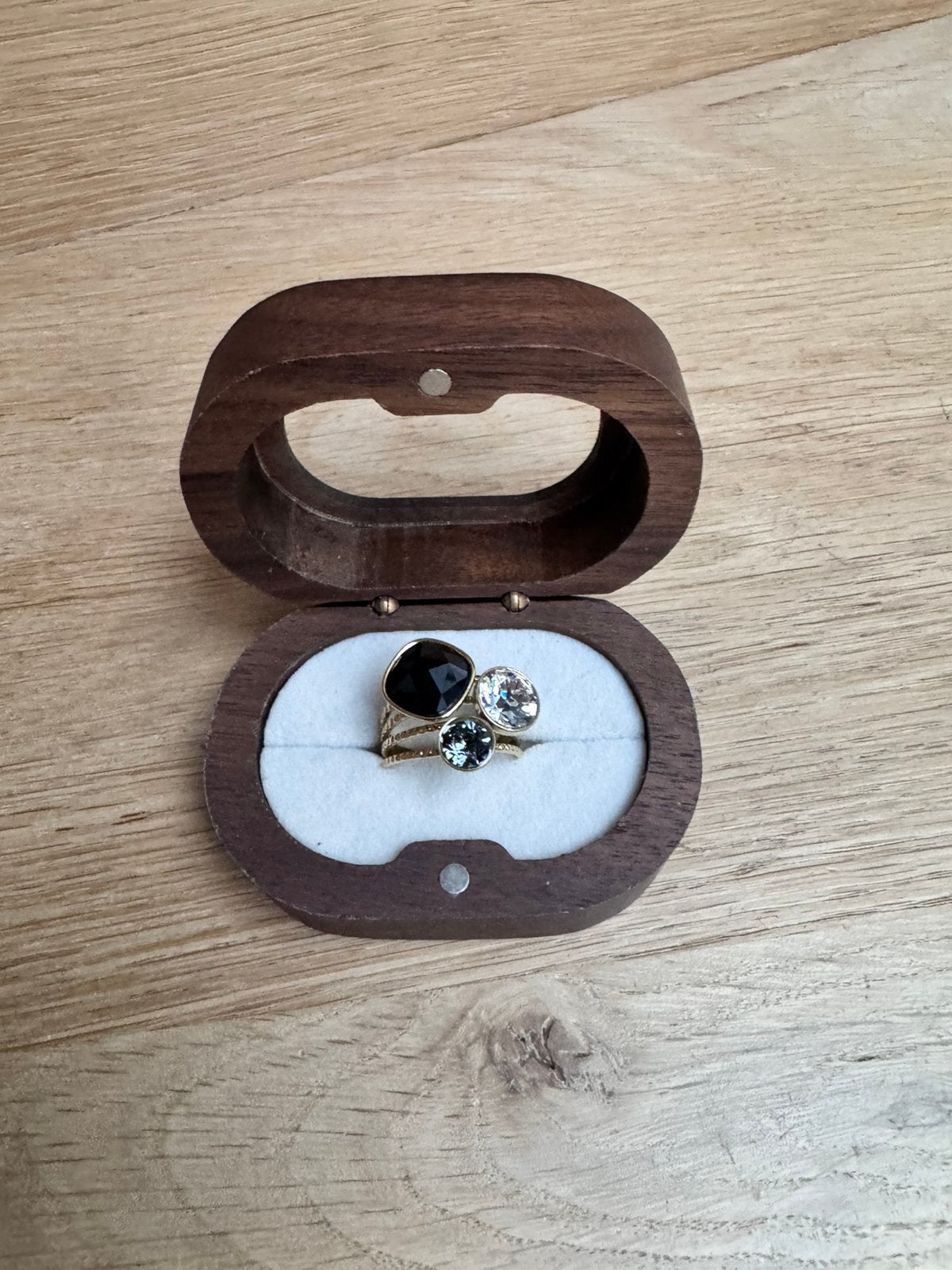 Ring zwart, Sieraden, Tassen en Uiterlijk, Ophalen of Verzenden, Nieuw, Zwart, Dame