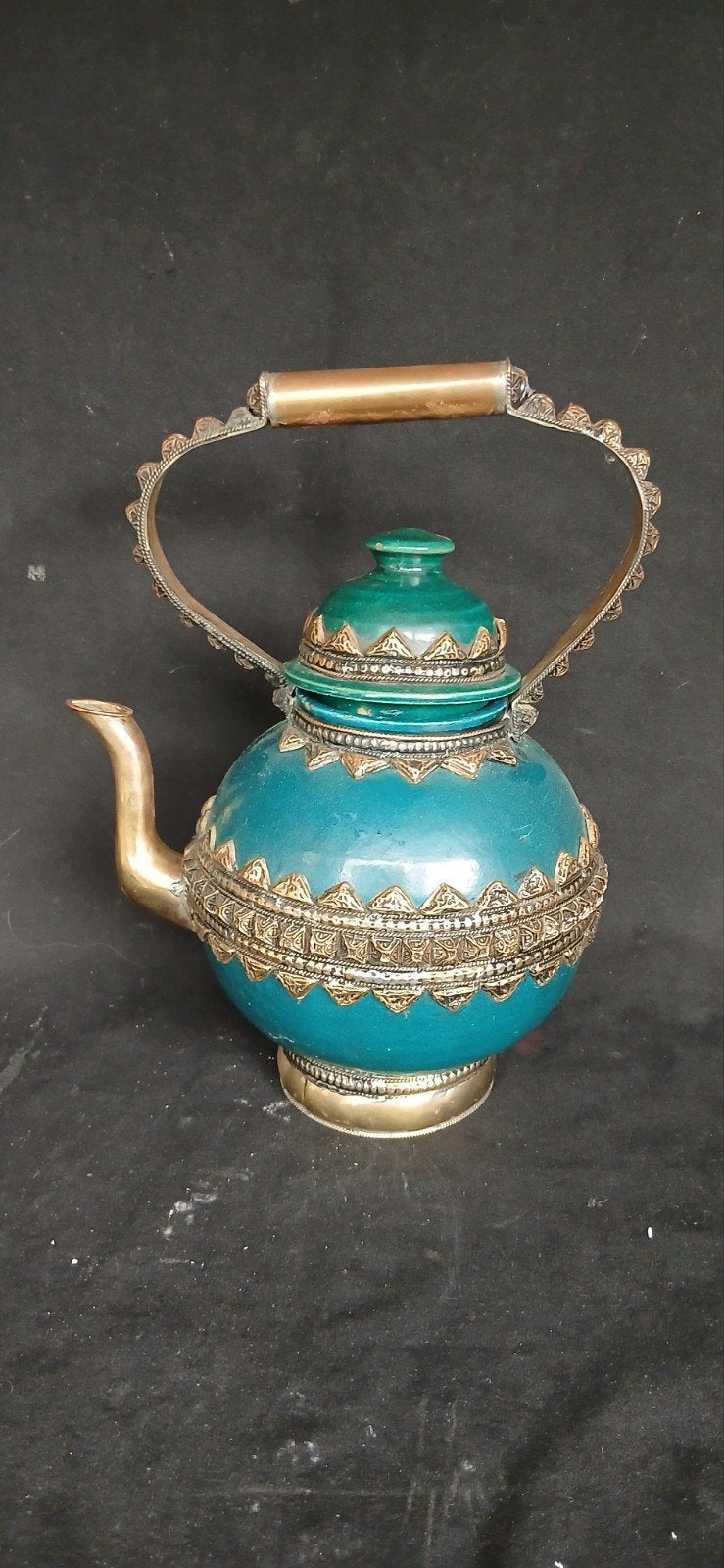 Vintage Marokkaanse Theepot - Handgemaakt en Uniek, Antiek en Kunst, Ophalen of Verzenden