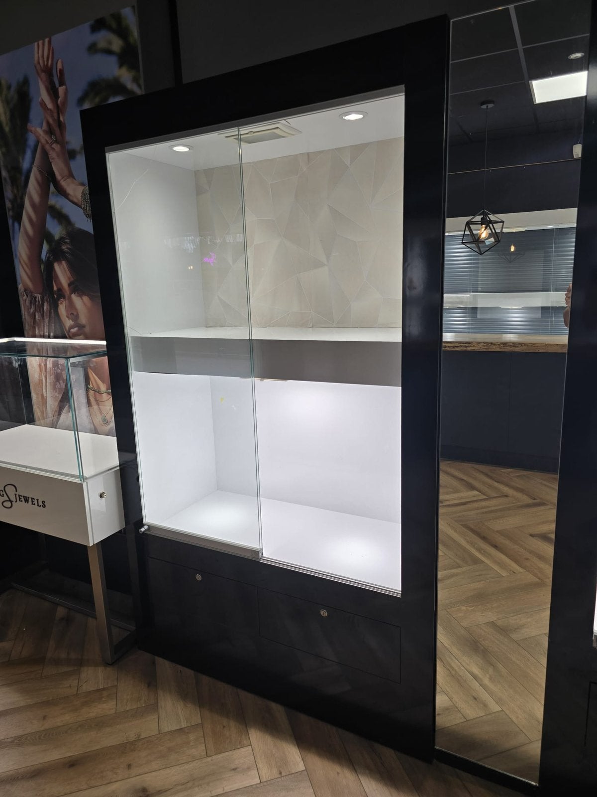 Vitrine kasten, Huis en Inrichting, Ophalen, Gebruikt, 25 tot 50 cm, Minder dan 100 cm