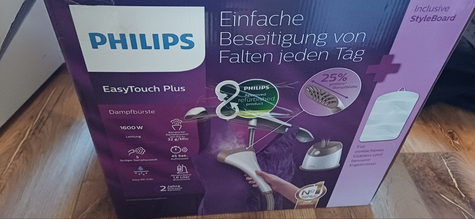 Philips EasyTouch Plus Kledingstomer - 1600W, Witgoed en Apparatuur, Stoomapparaten, Ophalen, Zo goed als nieuw, Kledingstomer