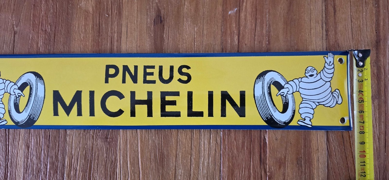 Vintage Michelin Emaille Reclamebord - Pneus Michelin, Ophalen of Verzenden