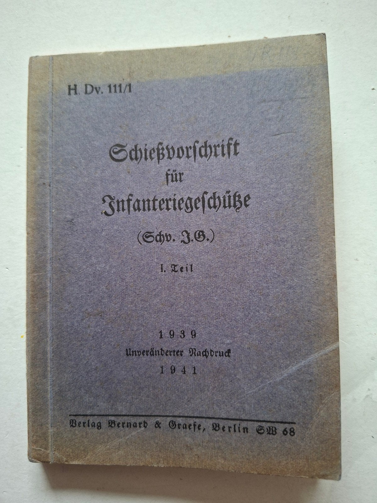 Schießvorschrift für infanteriegeschübe 1941, Ophalen of Verzenden, Nederland, Embleem of Badge